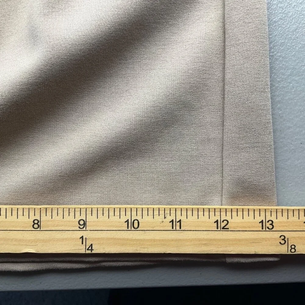 Eileen Fisher 1X Beige Wide-Leg Ponte Pull On Pants Made USA Minimalist - Picture 12 of 14